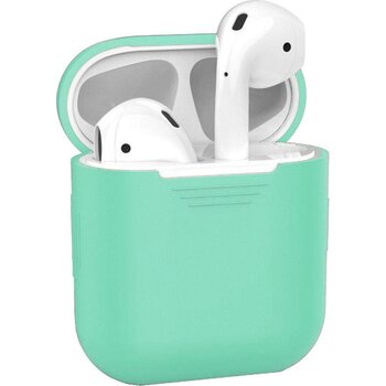 Siliconen Bescherm Hoesje Cover Hoes voor Apple AirPods 2 - Mint groen