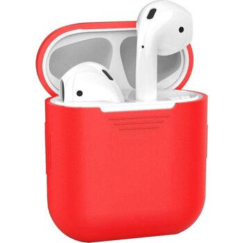 Siliconen Bescherm Hoesje Case Cover voor Apple AirPods 2 Hoes - Rood