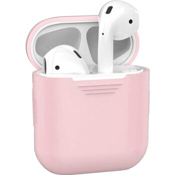 Siliconen Bescherm Hoesje Cover voor Apple AirPods 2 Case - Licht Roze