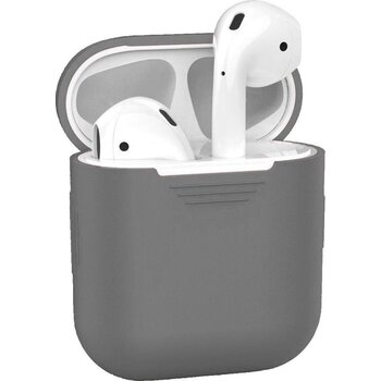 Siliconen Bescherm Hoesje Cover Hoes voor Apple AirPods 2 Case - Grijs