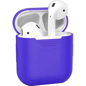 Siliconen Bescherm Hoesje Cover voor Apple AirPods 2 Case Donker Blauw