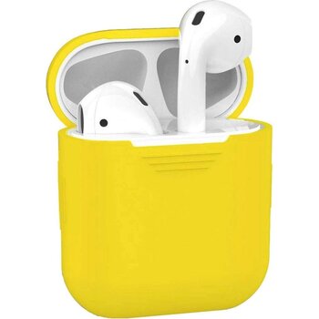 Siliconen Bescherm Hoesje Cover Hoes voor Apple AirPods 1 Case - Geel