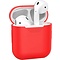  Siliconen Bescherm Hoesje Case Cover voor Apple AirPods 1 - Hoes Rood