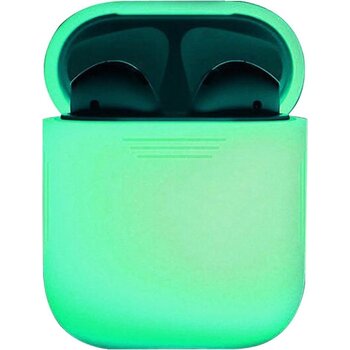 Siliconen Bescherm Hoesje Cover voor Apple AirPods 1 Case - Glow in the dark
