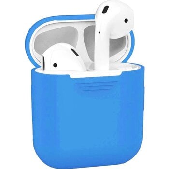 Betaalbare Hoesjes Siliconen Bescherm Cover Case Hoes voor Apple AirPods 1 Hoesje - Blauw