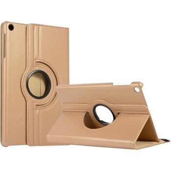 Betaalbare Hoesjes Samsung Galaxy Tab A 10.1 (2019) Hoesje Book Case - Goud