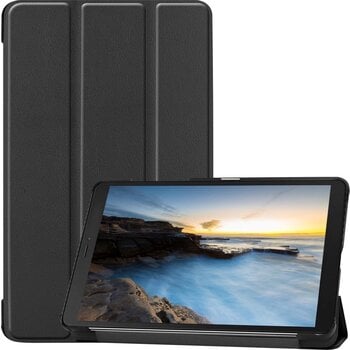 Betaalbare Hoesjes Samsung Galaxy Tab A 8.0 Hoesje Book Case - Zwart