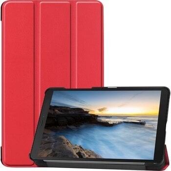 Betaalbare Hoesjes Samsung Galaxy Tab A 8.0 Hoesje Book Case - Rood