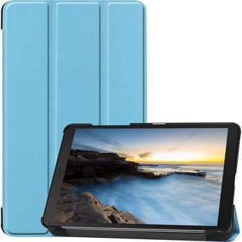 Betaalbare Hoesjes Samsung Galaxy Tab A 8.0 Hoesje Book Case - Lichtblauw