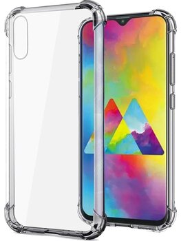 Samsung Galaxy A10 Hoesje Siliconen Shock Proof Hoes Case Cover - Transparant