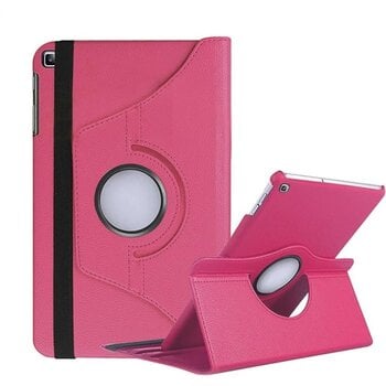 Betaalbare Hoesjes Samsung Galaxy Tab A 10.1 (2019) Hoesje Book Case - Donkerroze