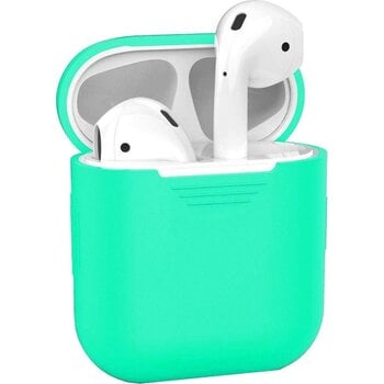 Betaalbare Hoesjes Hoes voor Apple AirPods Hoesje Siliconen Case Cover - Mint Groen