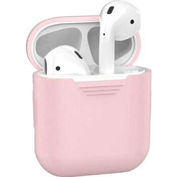 Siliconen Bescherm Hoesje Cover voor Apple AirPods Case - Licht Roze