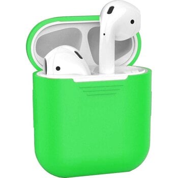 Betaalbare Hoesjes Hoes voor Apple AirPods Hoesje Siliconen Case Cover - Groen