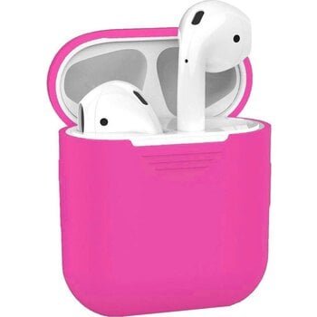 Betaalbare Hoesjes Hoes voor Apple AirPods Hoesje Siliconen Case Cover - Donker Roze