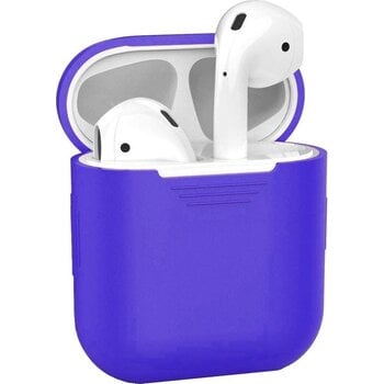 Betaalbare Hoesjes Hoes voor Apple AirPods Hoesje Siliconen Case Cover - Donker Blauw