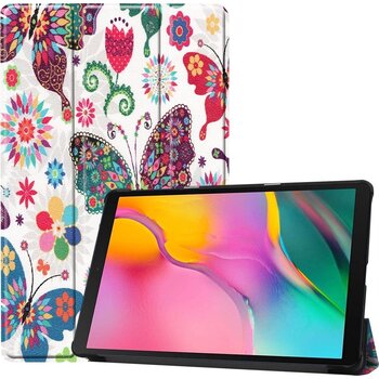 Betaalbare Hoesjes Samsung Galaxy Tab A 10.1 (2019) Hoesje Book Case - Vlinders