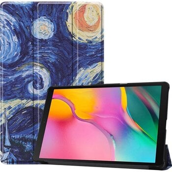 Betaalbare Hoesjes Samsung Galaxy Tab A 10.1 (2019) Hoesje Book Case - Sterrenhemel