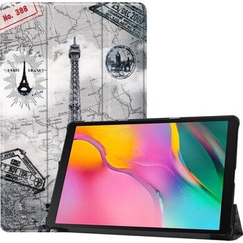 Betaalbare Hoesjes Samsung Galaxy Tab A 10.1 (2019) Hoesje Book Case - Eiffeltoren