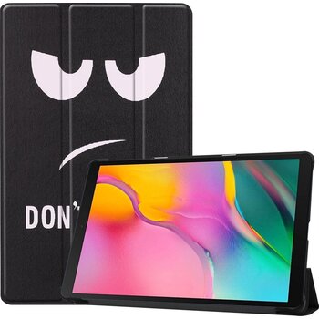 Betaalbare Hoesjes Samsung Galaxy Tab A 10.1 (2019) Hoesje Book Case - Don't Touch Me