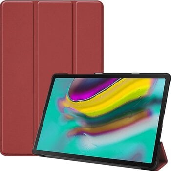 Betaalbare Hoesjes Samsung Galaxy Tab S5e Hoesje Book Case - Donkerrood