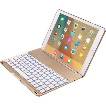 iPad Air 1/2017/2018 Hoesje Toetsenbord Hoes Luxe Keyboard Case - Goud