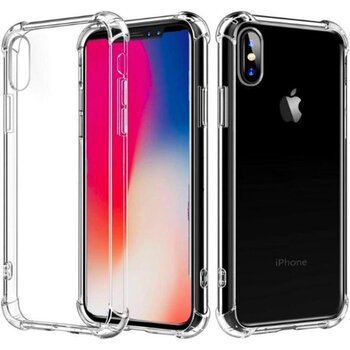 Apple iPhone X/10 Hoesje Siliconen Shock Proof Hoes Case Cover - Transparant