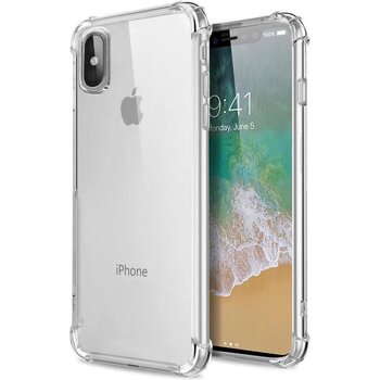 Betaalbare Hoesjes Apple iPhone X/10 Hoesje Siliconen Shock Proof Hoes Case Cover - Transparant