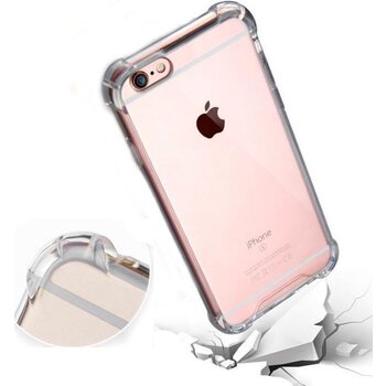 Betaalbare Hoesjes Apple iPhone SE (2020) Hoesje Siliconen Shock Proof Hoes Case Cover - Transparant