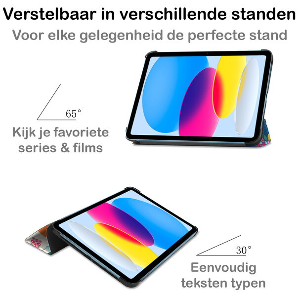 Apple iPad 10 10.9 (2022) Hoesje Book Case - Vlinders