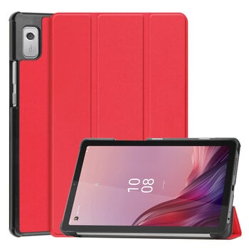 Betaalbare Hoesjes Lenovo Tab M9 Hoesje Book Case - Rood