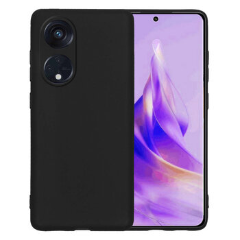 Betaalbare Hoesjes Oppo Reno 8T 4G Hoesje Siliconen Hoes Case Cover - Zwart