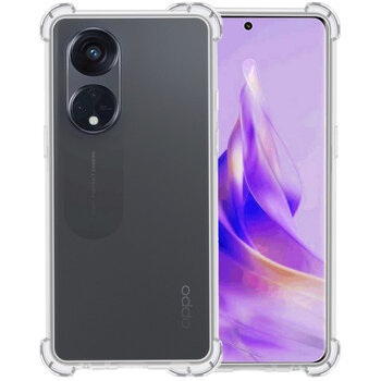 Betaalbare Hoesjes Oppo Reno 8T 4G Hoesje Siliconen Shock Proof Hoes Case Cover - Transparant