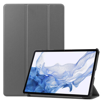 Betaalbare Hoesjes Samsung Galaxy Tab S9 Plus Hoesje Book Case - Grijs