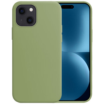 Apple iPhone 15 Hoesje Siliconen Hoes Case Cover - Groen