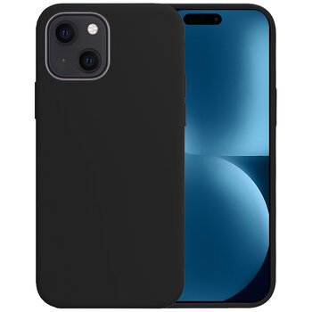 Apple iPhone 15 Plus Hoesje Siliconen Hoes Case Cover - Zwart