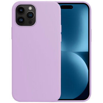 Apple iPhone 15 Pro Hoesje Siliconen Hoes Case Cover - Lila