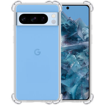 Google Pixel 8 Pro Hoesje Siliconen Shock Proof Hoes Case Cover - Transparant