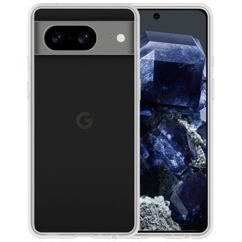Google Pixel 8 Hoesje Siliconen Hoes Case Cover - Transparant