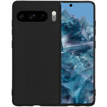 Google Pixel 8 Pro Hoesje Siliconen Hoes Case Cover - Zwart