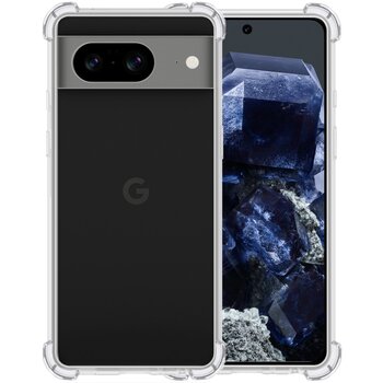 Betaalbare Hoesjes Google Pixel 8 Hoesje Siliconen Shock Proof Hoes Case Cover - Transparant