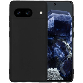 Betaalbare Hoesjes Google Pixel 8 Hoesje Siliconen Hoes Case Cover - Zwart