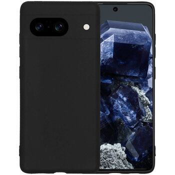 Google Pixel 8 Hoesje Siliconen Hoes Case Cover - Zwart