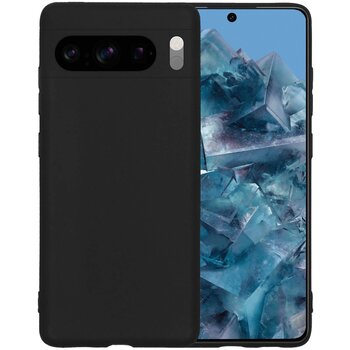 Betaalbare Hoesjes Google Pixel 8 Pro Hoesje Siliconen Hoes Case Cover - Zwart