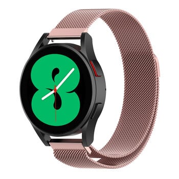 Betaalbare Hoesjes Milanese Horlogeband Geschikt voor Samsung Watch 4 Bandje Milanees - Polsbandje Met Magneetsluiting Geschikt voor Samsung Galaxy Watch 4 Bandje Milanees - Rose Goud