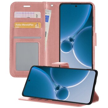 OnePlus Nord 3 Hoesje Book Case Kunstleer Cover Hoes - Rose Goud