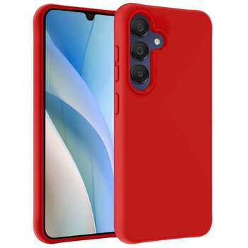 Samsung Galaxy A15 Hoesje Siliconen Hoes Case Cover - Rood