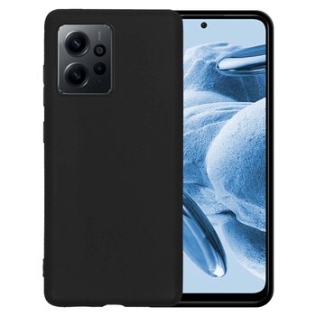 Betaalbare Hoesjes Xiaomi Redmi Note 12 4G Hoesje Siliconen Hoes Case Cover - Zwart