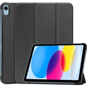 Betaalbare Hoesjes iPad 10 10.9 (2022) Hoesje Book Case - Zwart