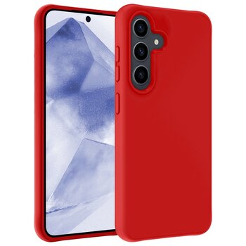Samsung Galaxy A55 Hoesje Siliconen Hoes Case Cover - Rood